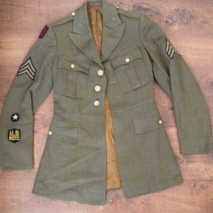 Vintage Miltary Coat 🎖 Jacket Women Size S/M